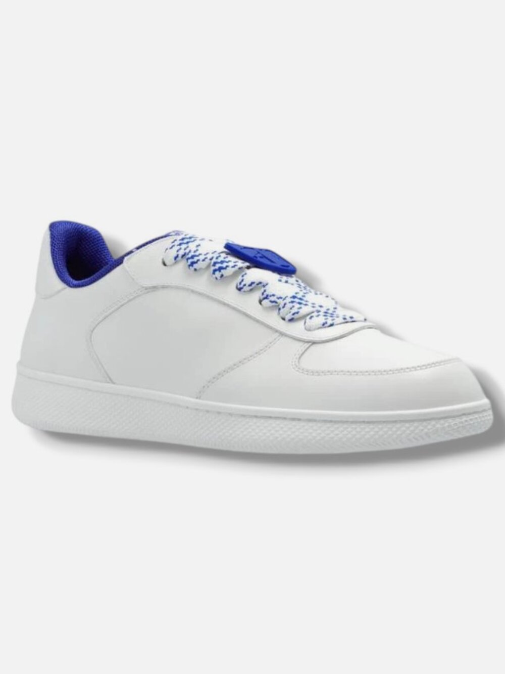 Burberry Women’s White Leather Lace-Up Sneakers Shoes Size 39.5